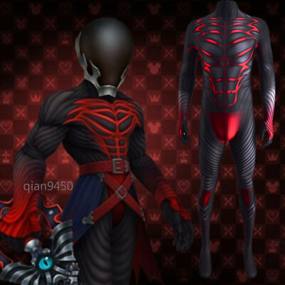 #ad Bodysuit Cosplay Costume Adult Kids Halloween Jumpsuit Red black color scheme $44.69