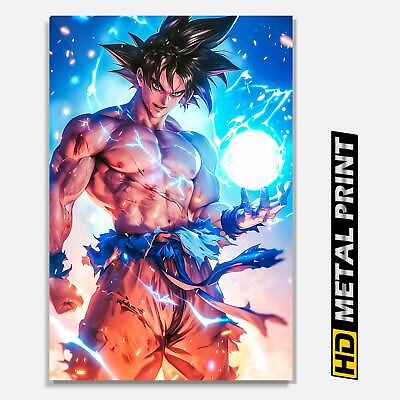 #ad Goku Dragon Ball Z Poster Metal Print Anime Wall Art Home Decor Super Saiyan $54.99