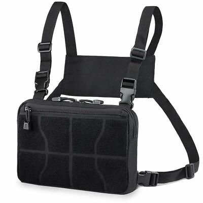 #ad Tactical Combat Chest Rig Concealed Front Pouch Recon Kit Pack Molle Tools Bag $13.96