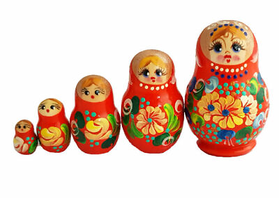 #ad Dolls Russian Emboitables Matryoshka Red Painted A By Sidorova Russia $34.33