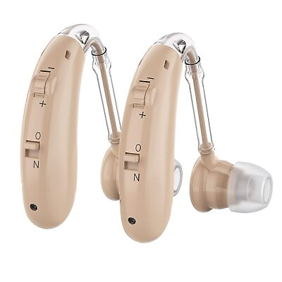 #ad 1 Pair Of Digital Hearing Aid Severe Loss Rechargeable Invisible BTE Ear Aids $34.89