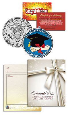 #ad Graduation Keepsake Gift for Graduate Class JFK Kennedy Half Dollar US Coin $9.95
