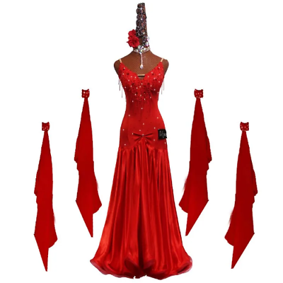 #ad Ballroom Dance Standard Skirt Competition Costumes Performing Dress New Adult $145.73