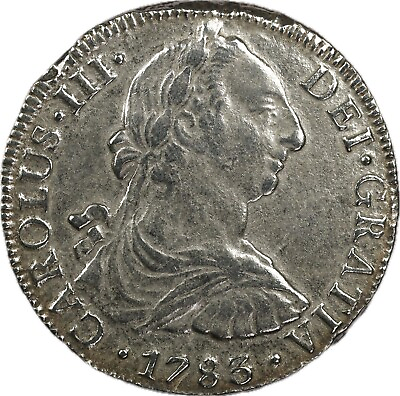 #ad 1783 Mo FF Mexico Silver 8 Reales Shipwreck Spanish Colonial Coin $249.99