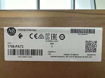 #ad #ad AB 1756 PA72 2022 SER C New Factory Sealed ControlLogix AC Power Supply 1756PA72 $389.00
