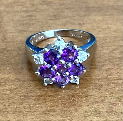 #ad Sterling Silver Ring Size 6 $9.99