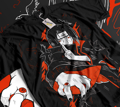 #ad Itachi Uchiha T Shirt Naruto Shippuden Sasuke Anime Manga Strip Sweater Soft Tee $36.99