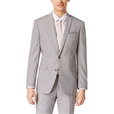 #ad Bar III Men#x27;s Suit Jacket 44S Light Gray Slim Fit 2 Button $15.70
