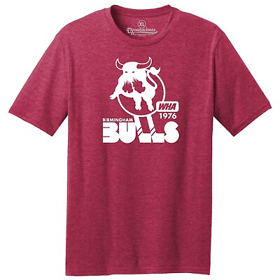 #ad Birmingham Bulls 1976 WHA Hockey Classic Cut TRI BLEND Tee Shirt $22.00