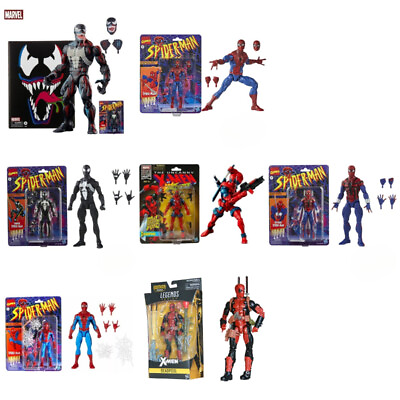 #ad Marvel Retro Series Classic Spider Man Venom Deadpool 6in Action Figure KO Ver. $26.99