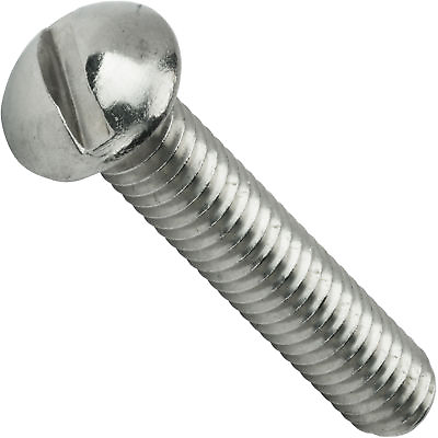 #ad 8 32 Round Head Machine Screws Slotted Drive Stainless Steel All Lengths $130.75