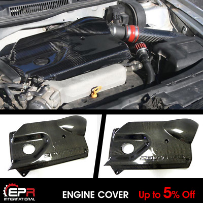 #ad #ad Carbon Fiber Engine Cover Spark Plug Trim For Volkswagen VW Golf MK4 1.8T $426.89