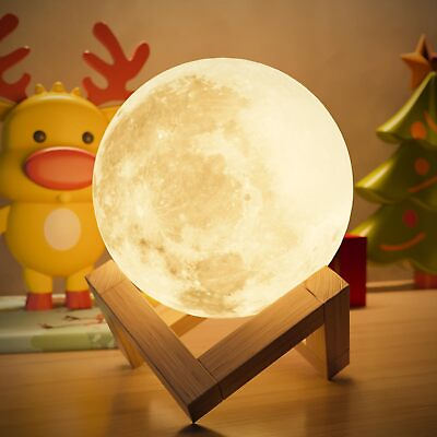 #ad 5.9 inch Moon Lamp 16 Colors LED 3D Night Light for Kids Moon Light with Rem... $19.00