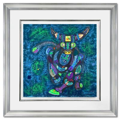 #ad Lu Hong quot;Chinese Zodiac Water Oxquot; Framed Hand Signed Original Painting $7500.00