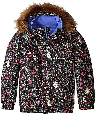 #ad BURTON Girl#x27;s TWIST BOMBER Snow Jacket ELSA amp; ANNA FROZEN Large NWT $125.99
