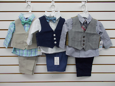 #ad Infant Boys Nautica $50 4pc Assorted Vest Suits Size 3 6 Months 6 9 Months $20.00