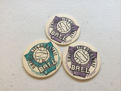 #ad University of Hawaii Volleyball 3 POGS bottle caps SOUVENIRS $10.00