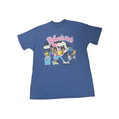 #ad Vtg Bebe’s Kids Mens Shirt Blue Size Large Inspired Robin Harris Single Stitch $66.14