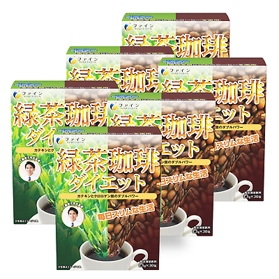 #ad FINE JAPAN Green Tea Coffee Diet 30 stick Instant Coffee powder chlorogenic acid $68.00