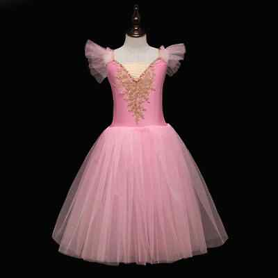 #ad 2024 new summer Girl Ballet Dress Long Dress Girl Dance Dress $58.44