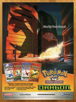 #ad 2003 Pokemon TCG EX Dragon Vintage Print Ad Poster Trading Card Game Promo Art $25.49