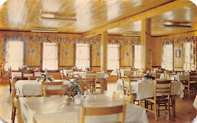 #ad Blairsville Georgia Hotel Milton Rustic Dining Room Bonnell AkinsOwner 1950s PC $6.50