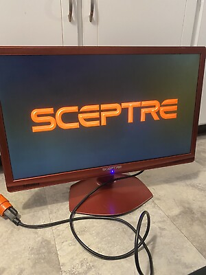 #ad Sceptre 24quot; 1080p 60Hz LED HDTV E240 Red Tv No Remote Used $199.00