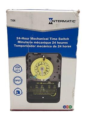 #ad Intermatic T104R 208 277 Volt DPST 24hr Mechanical Time Switch with Outdoor Case $80.74