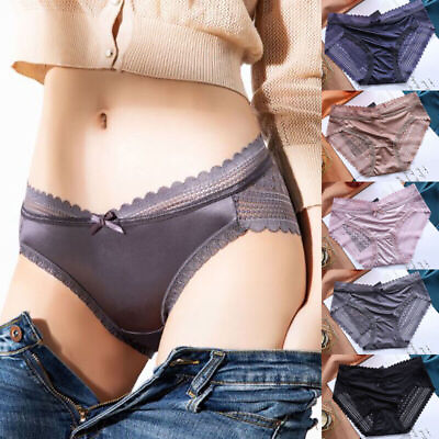 #ad 5 Pack Womens Lace Trim Panties Sexy Floral Underwear Soft Stretch Briefs Panty $6.99