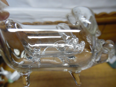 #ad Small Clear Art Glass Pig Figurine w Another Pig Inside 3quot; Long $14.99