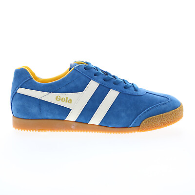 #ad Gola Harrier Suede CMA192 Mens Blue Suede Lace Up Lifestyle Sneakers Shoes 8 $59.99