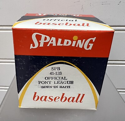#ad Vintage Spalding Official Pony League Baseball 41 133 new in Sealed Box $15.00