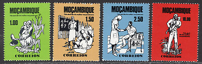 #ad Mozambique #539 542 Mint NH Complete 1976 Day of the Mozambique Woman Set $0.99