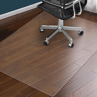 #ad Clear Chair Mat for Hardwood Floor: 48quot; X 36quot; Plastic Office Chair Mats for Hard $47.99