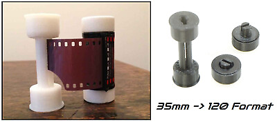 #ad 35mm to 120 Medium Format Camera Film Spool Adapter Kit 3D Printed $6.95