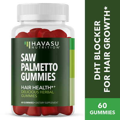 #ad Saw Palmetto Gummies Hair Growth Supplement 60 ct for Men and Women $18.99