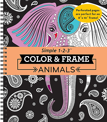 #ad Color amp; Frame Animals Adult Coloring Book NEW $20.24