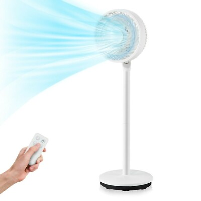 #ad Portable Oscillating Pedestal Floor Fan Adjustable Heights 3 Wind Speed Home Fan $56.96