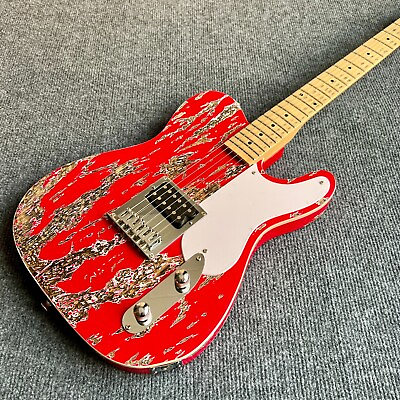 #ad Custom Vintage TELE Electric Guitar Maple Fingerboard Neck Red Solid Body $271.70