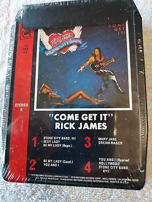 #ad RICK JAMES COME GET IT 1978 8 TRACK SEALED $29.99