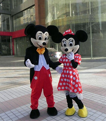 #ad Adult Mickey and Minnie Mouse Mascot Costume Party Clothing Fancy Dress $107.10