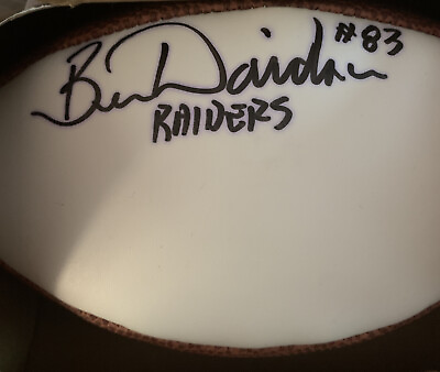 Spalding Mini Football Autographed by Ben Davidson #83 Oakland Raiders $55.99