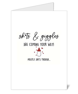 #ad FUNNY NEW BABY New Parents Greeting Card Sh*ts amp; Giggles Card CUTE❤️HUMOR $7.99