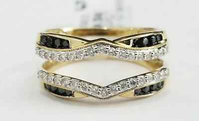 #ad 1.10Ct Round Real Moissanite Enhancer Women Stunning Ring 14K Yellow Gold Plated $80.99
