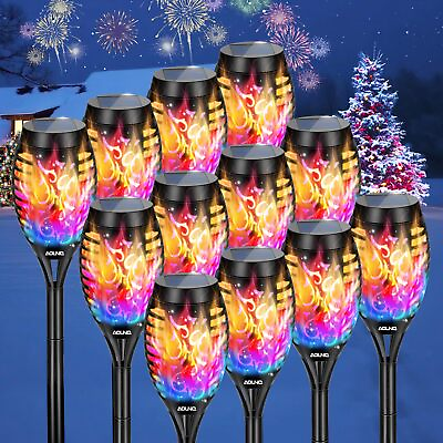 #ad Color Solar Lights Outdoor Christmas Decorations Upgraded 12 Pack Color Chri... $90.38