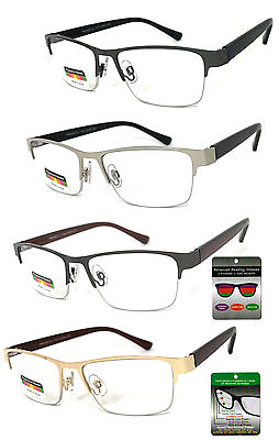 #ad #ad Metal Frame Progressive Reading Glasses 3 Power Strengths in 1 Reader Half Rim $13.98
