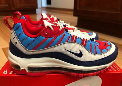 #ad Nike Women#x27;s Air Max 98 4th of July Summit White Blue Void AH6799 112 Size 8 $69.99
