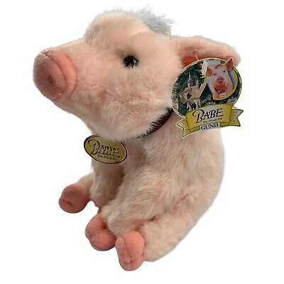 #ad Vintage Gund 1997 Babe Sheep Pig Plush 8quot; Collectible Pink Stuffed Animal RARE $15.00