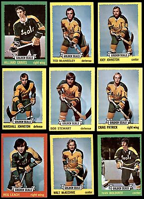 #ad 1973 74 Topps California Golden Seals Team Set 6 EX MT $55.00