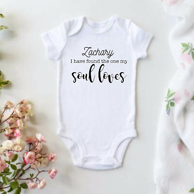 #ad Personalised soul loves cute valentines BABY VEST Bodysuit Grow Baby GBP 5.99